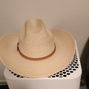 Classic Cream Cowboy Hat with Brown Band